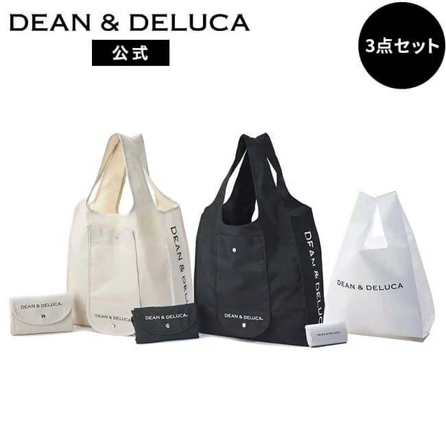 DEAN&DELUCA エプロン 2点 エコバッグ 黒 ナチュラル（DEAN ＆ DELUCA  