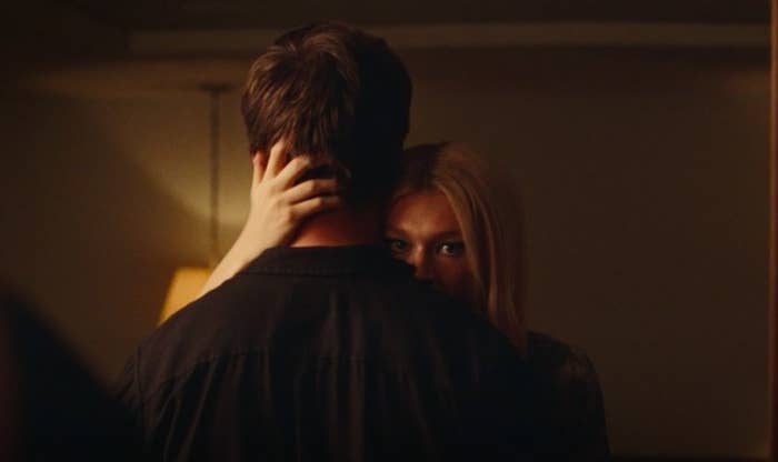 Jacob Elordi as Nate Jacobs and Hunter Schafer as Jules Vaughn in Euphoria
