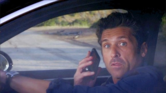 photo of Derek in his car