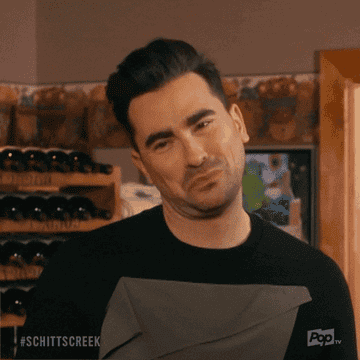 Gif of Dan Levy as David Rose in &quot;Schitt&#x27;s Creek&quot; saying &quot;thank you so much&quot;