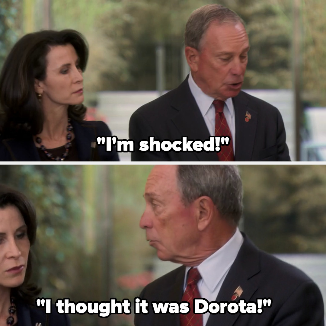 Mayor Bloomberg looks at his phone and tells an aide: &quot;I&#x27;m shocked! I thought it was Dorota!&quot;