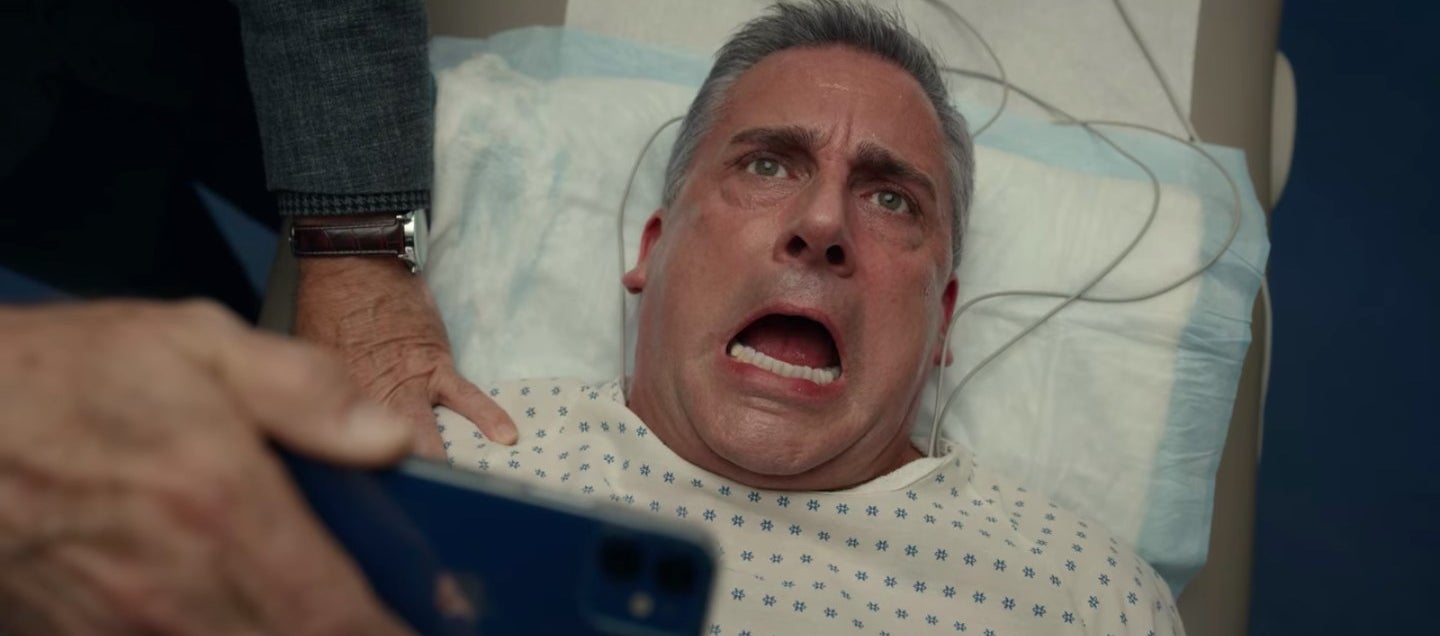 Naird screaming on a hospital bed in &quot;Space Force&quot;