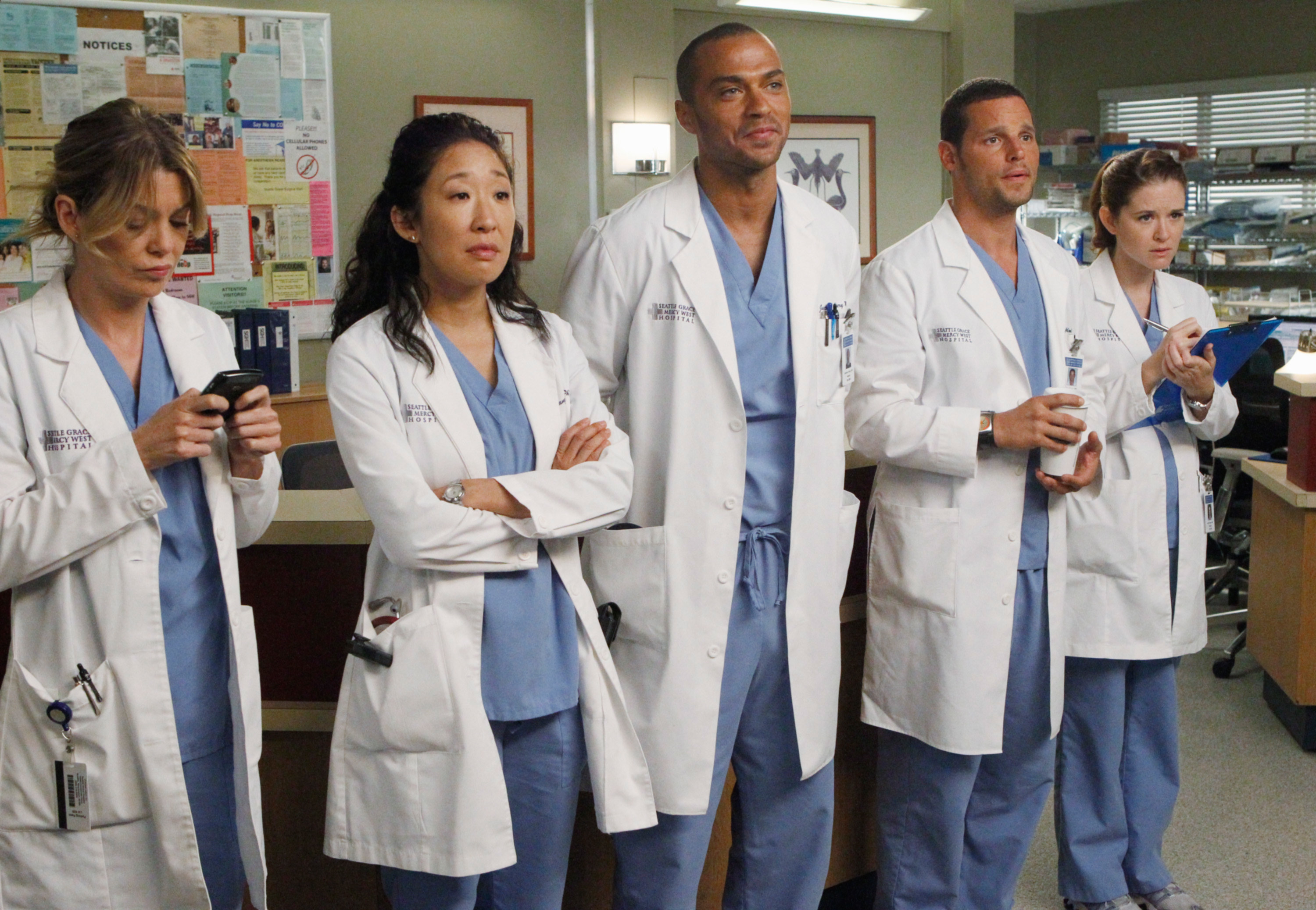 The interns of Seattle Grace hospital in the clinic