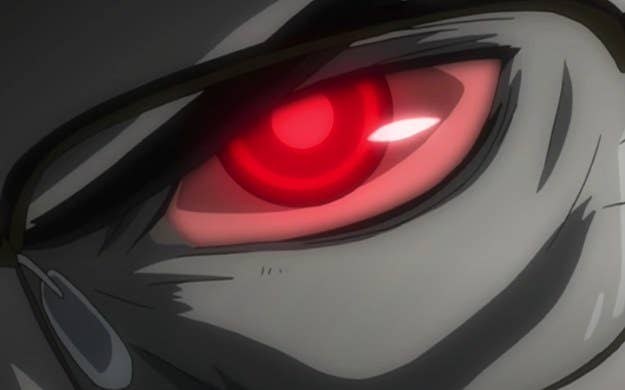 Hellsing, Alucard, anime, dark, red eyes, glowing eyes, gun, HD