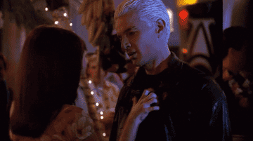 April the robot throwing Spike through a window on Buffy the Vampire Slayer