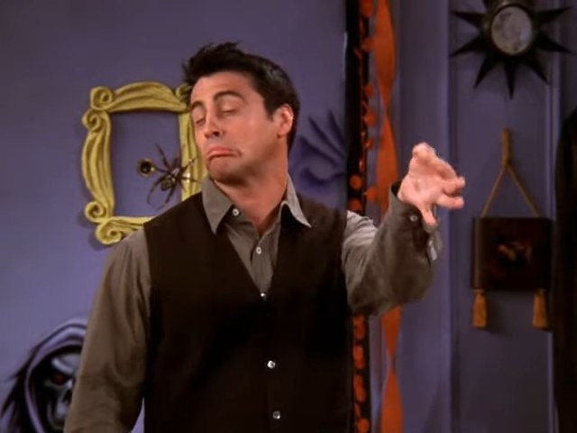 Joey impersonating Chandler for Halloween in &quot;Friends&quot;