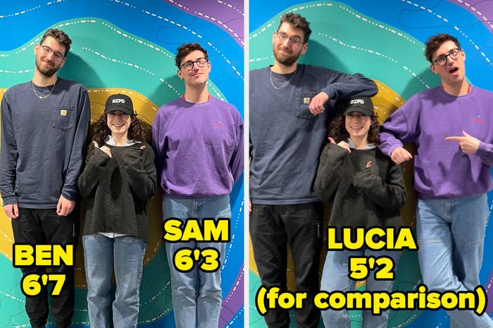 Super tall family with 25 FEET combined height say people do double-takes  when they go out together