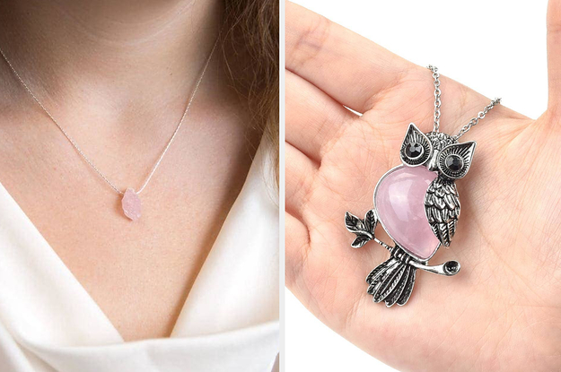 Personalised Solid Sterling Silver Rose Quartz Heart Necklace | Hurleyburley