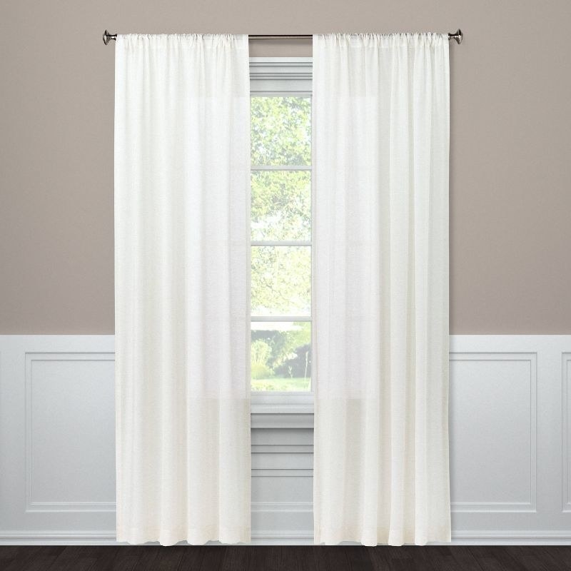 the curtains in white