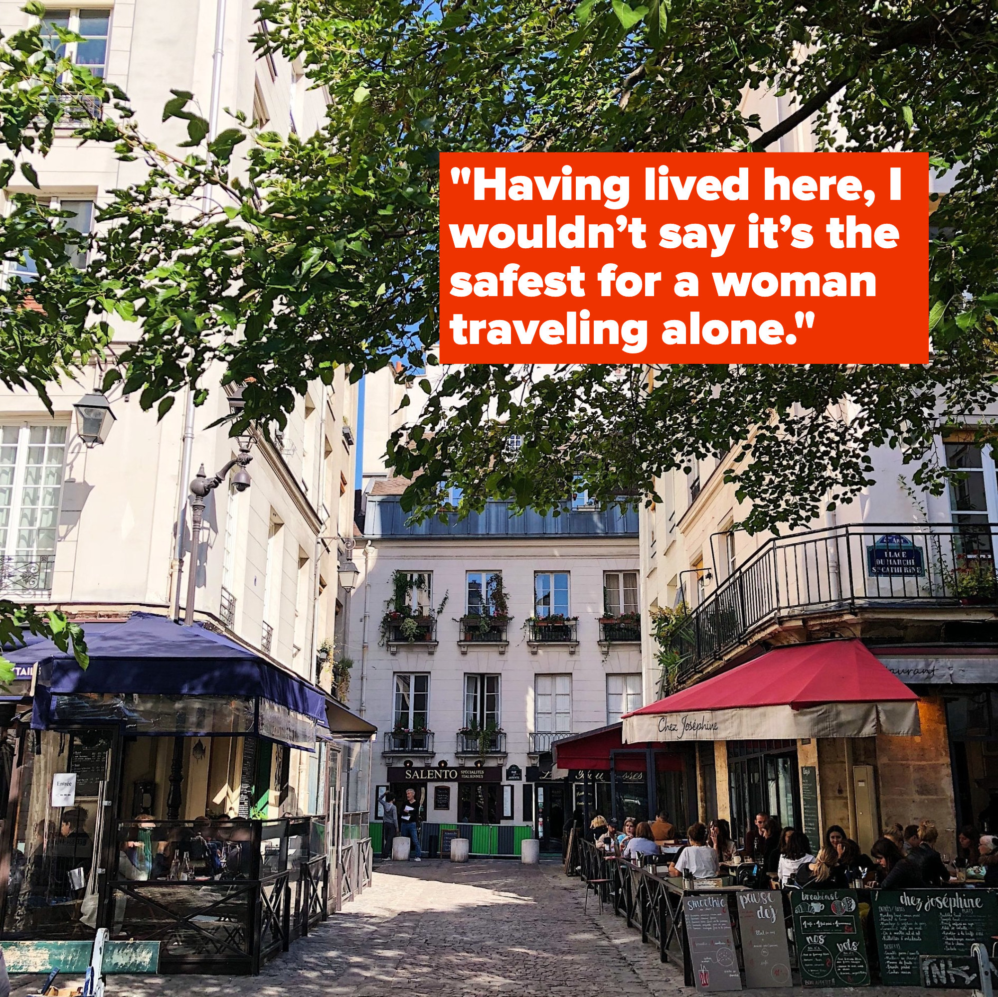 A quiet street in Paris.