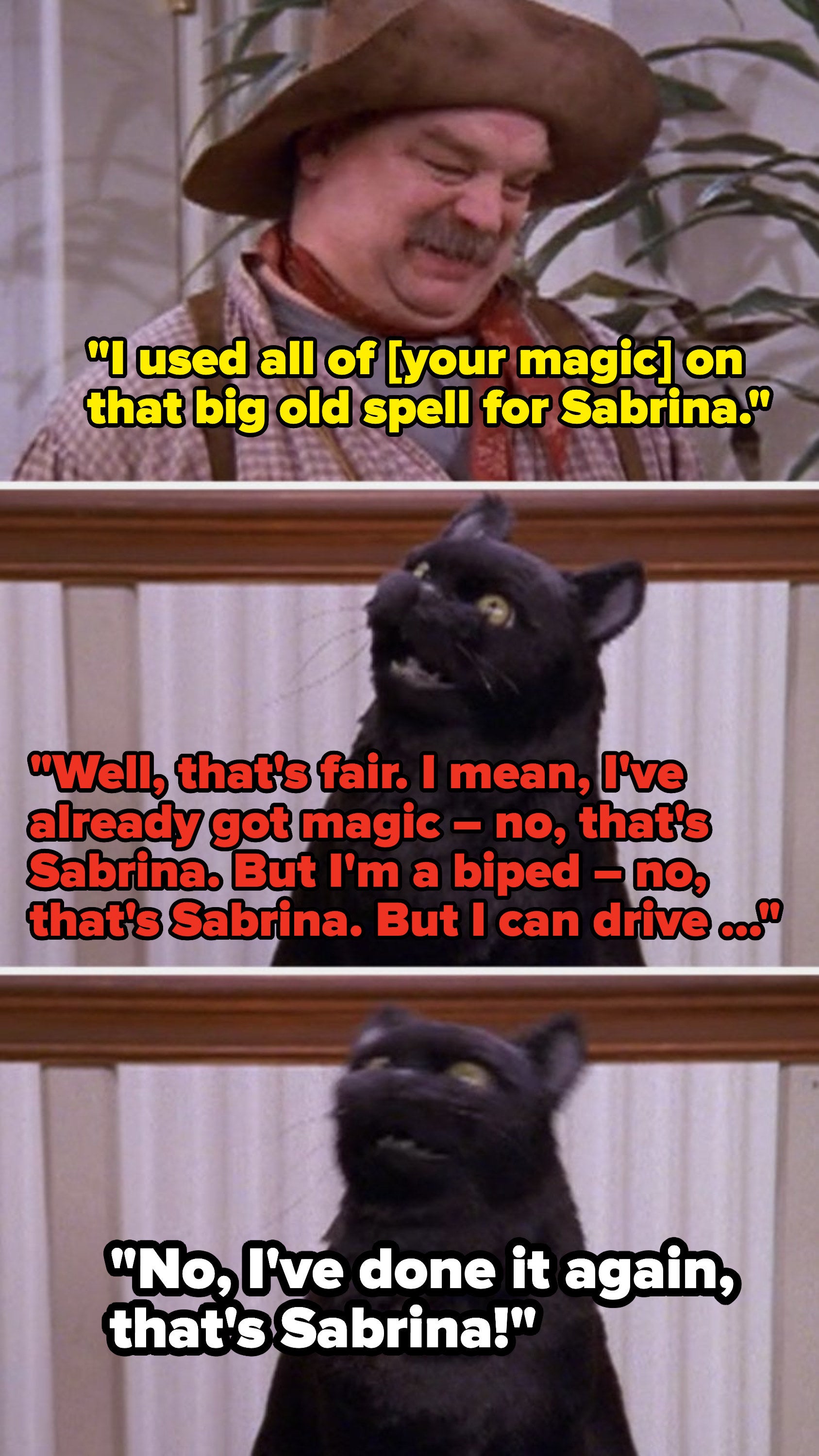 Salem becomes upset that magic he found was used on Sabrina