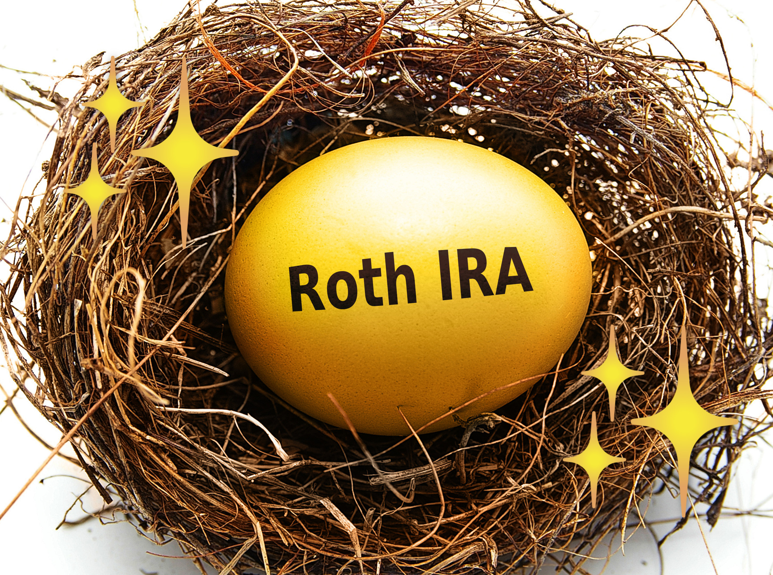 Golden egg labeled roth ira