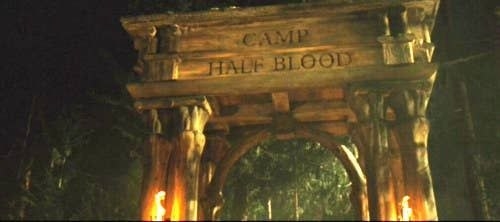 The entrance reading Camp Half Blood