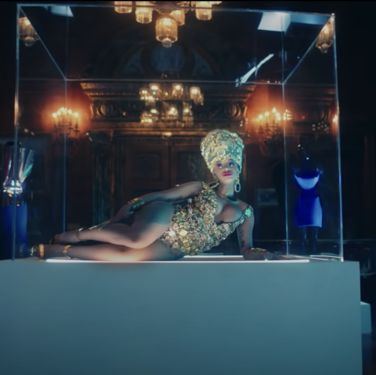 screenshot of cardi b in her music video for &quot;money&quot;
