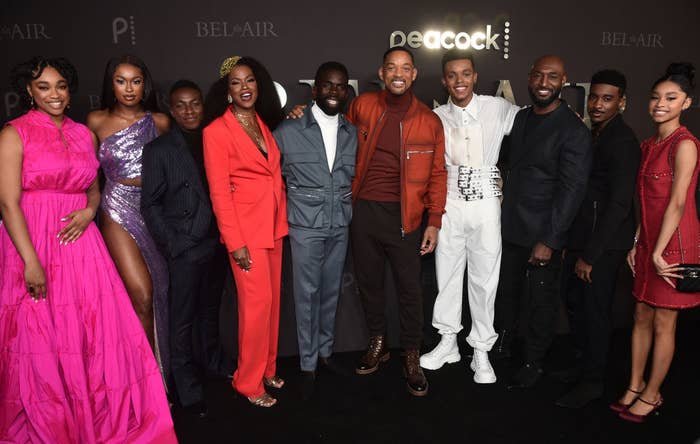 Thee cast including Will Smith at the series' premiere