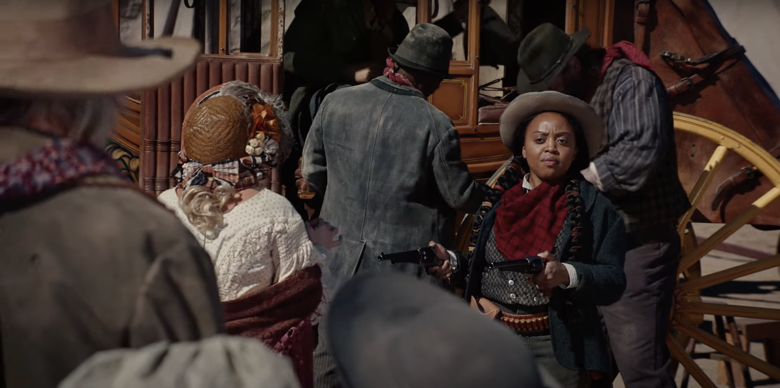 Quinta Brunson in western gear as outlaw Trig in &quot;Miracle Workers&quot;