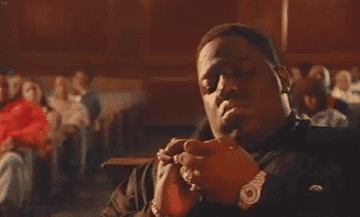 Biggie Smalls with the words &quot;get money&quot;