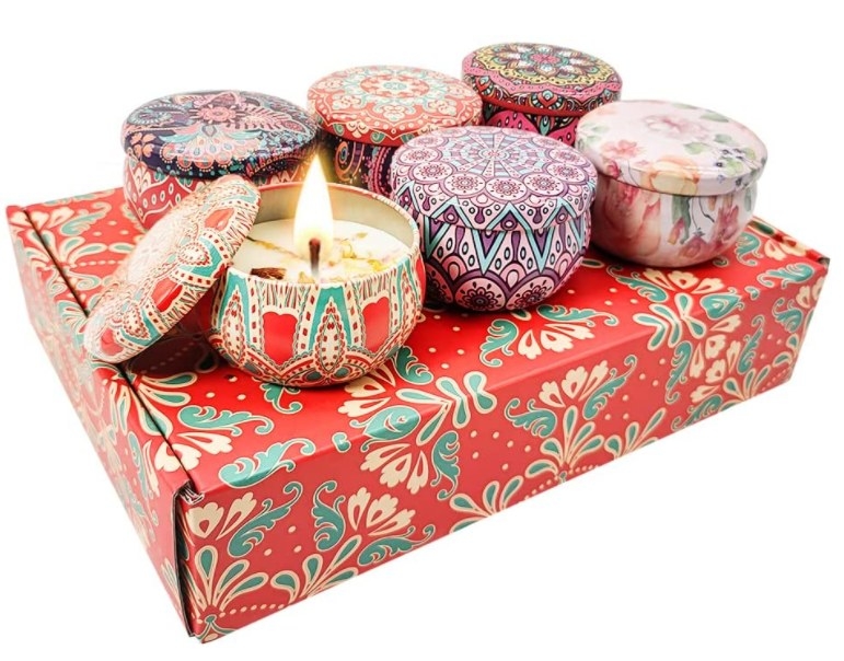 Caja con 6 velas aromáticas