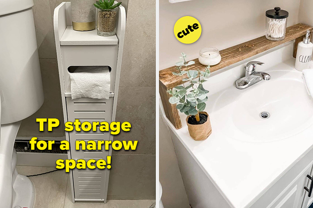 42 Small Bathroom Storage Ideas, Plus Organizing Tips