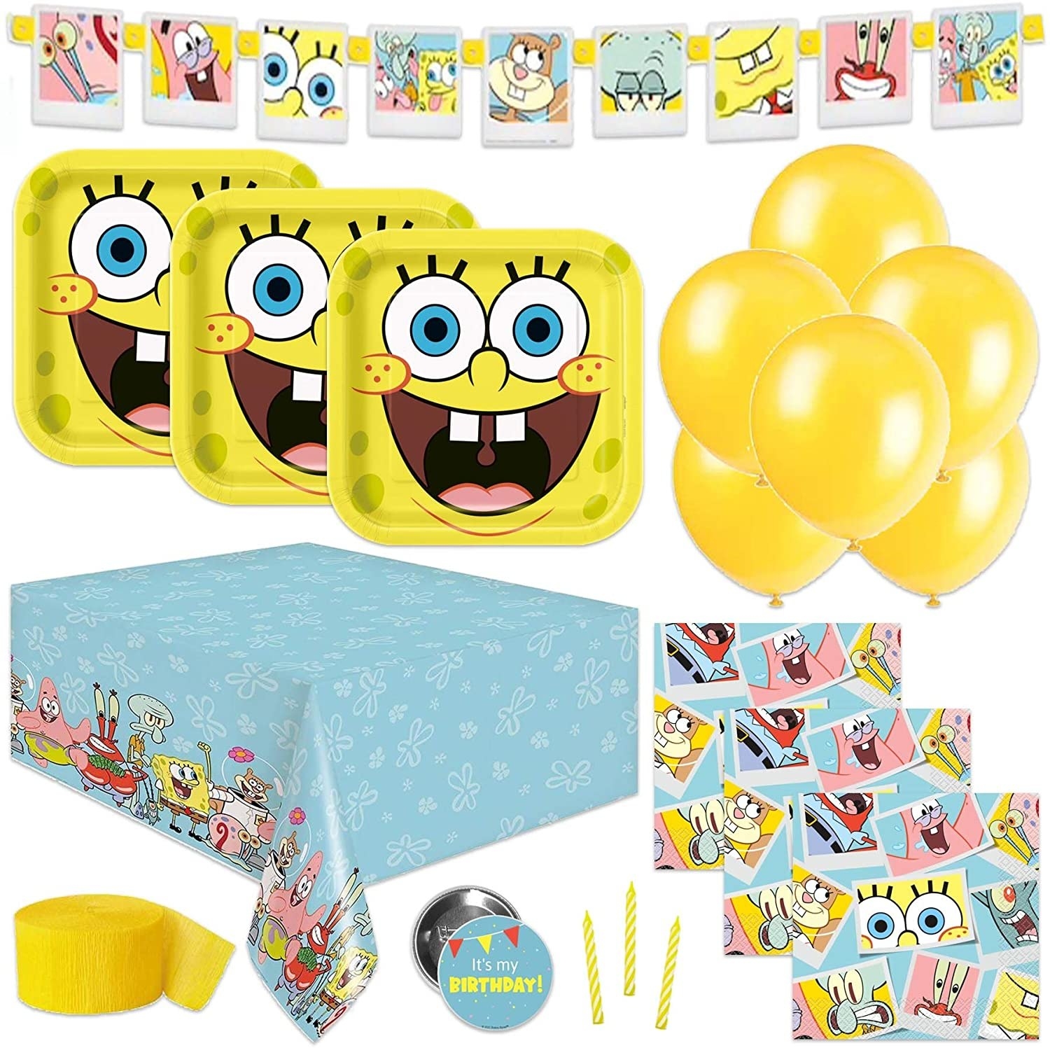 SpongeBob themed birthday party supplies