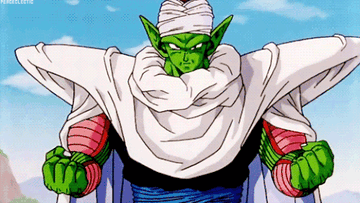 Piccolo emitting lightning-like energy from his fists