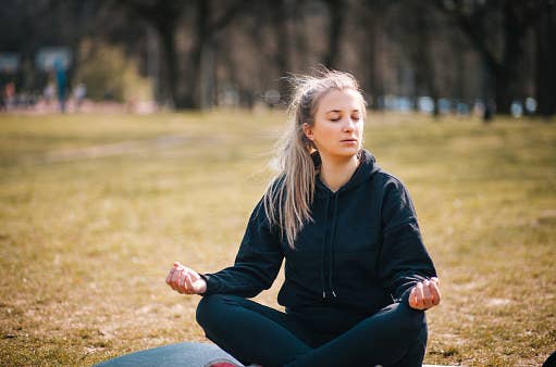 Young woman meditating