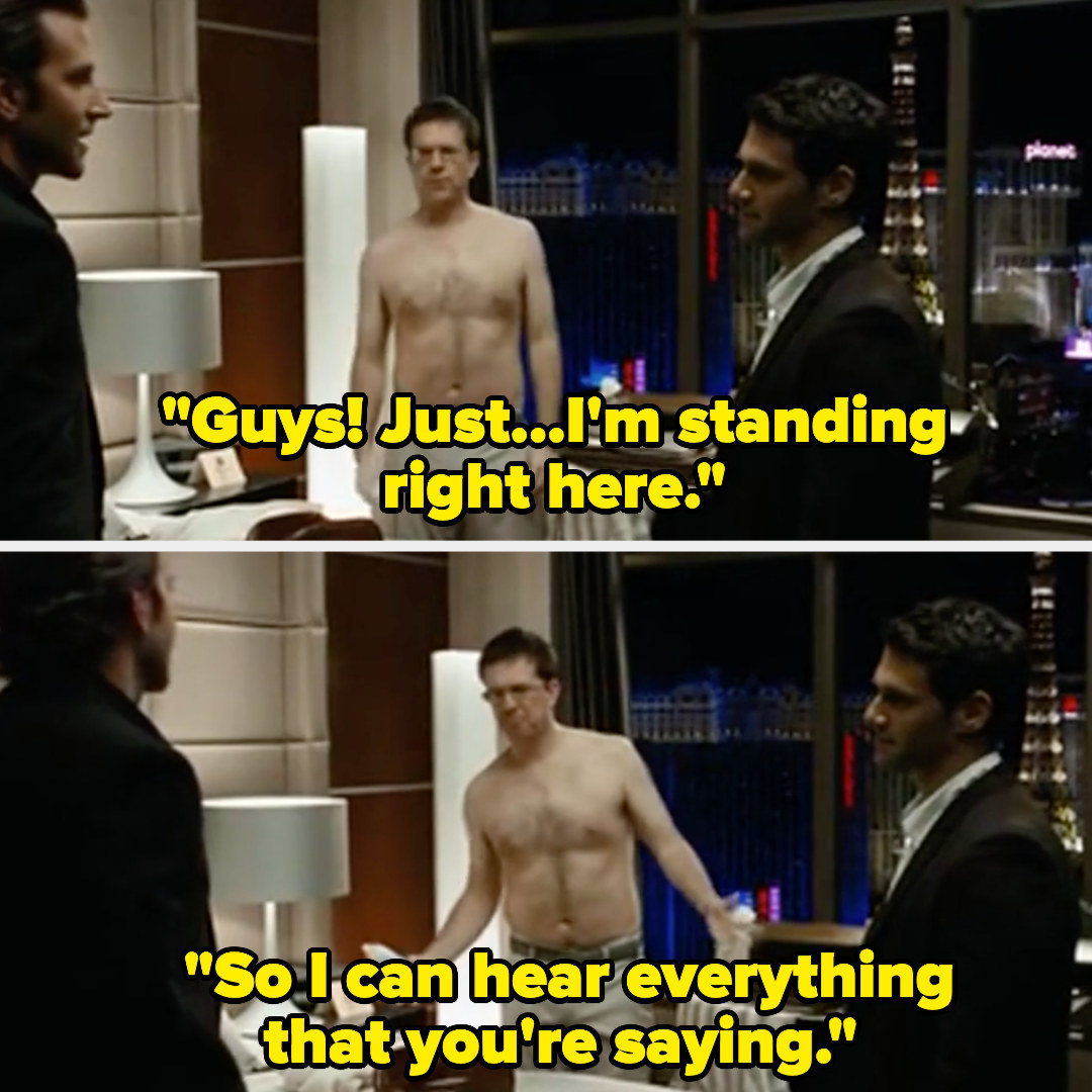 Stu saying &quot;guys! Just...I&#x27;m standing right here. So I can hear everything that you&#x27;re saying&quot; on the hangover