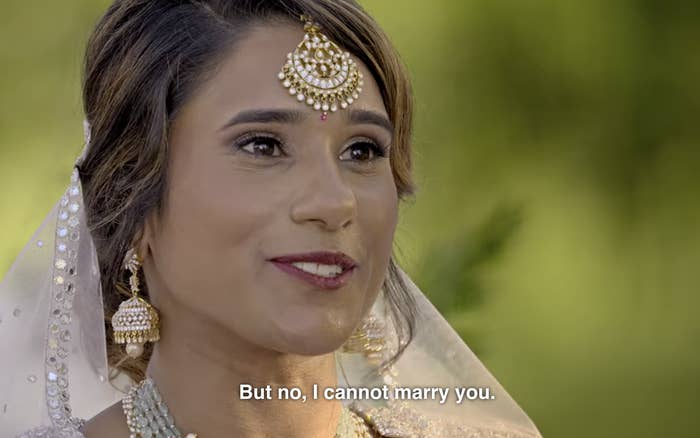 Deepti looking beautiful at the altar and telling Shake she cannot marry him
