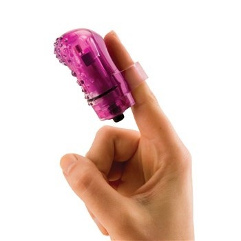 hand wearing the pink finger vibrator