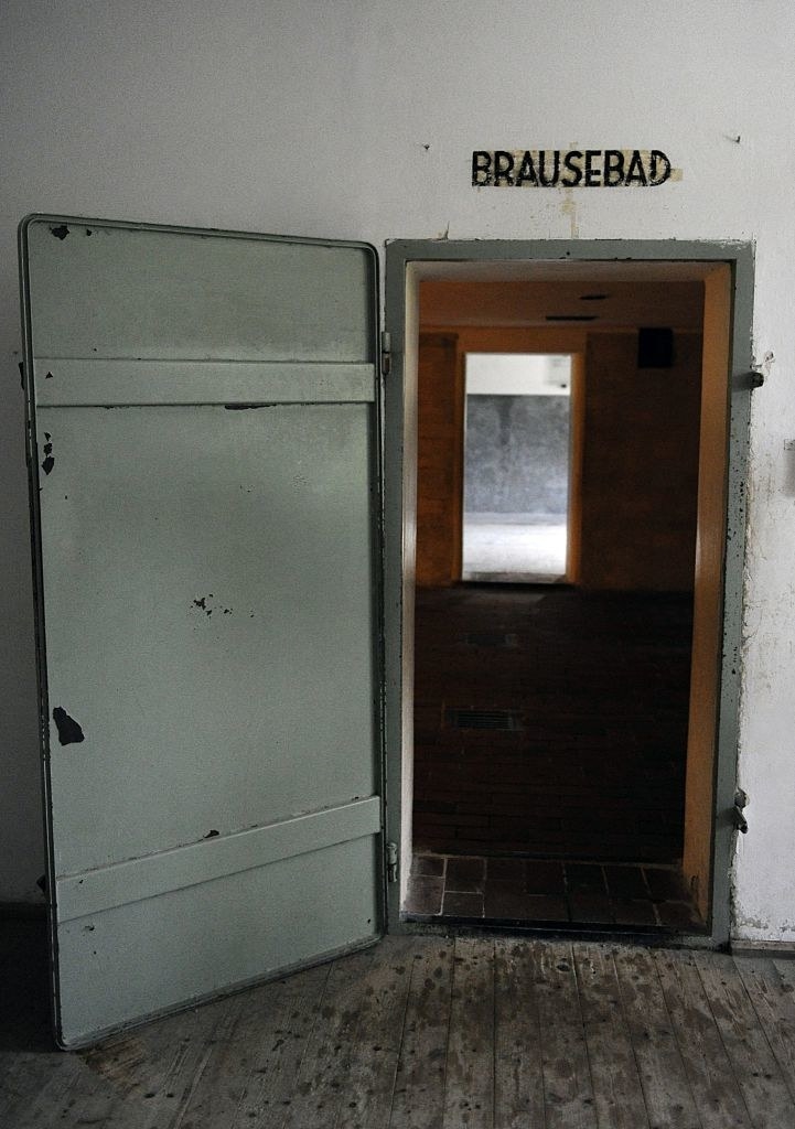 Access door to a gas chamber at Dachau concentration camp