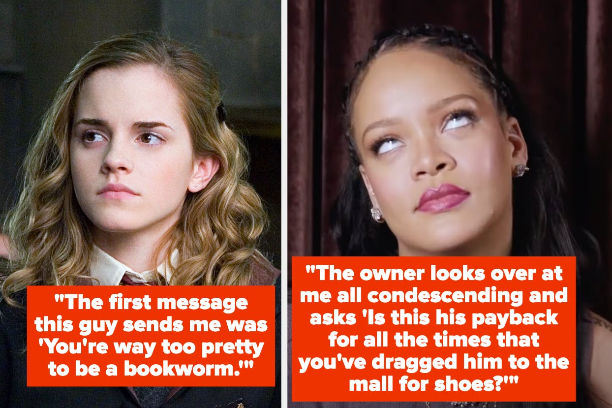 Emma Watson as Hermione Granger looks on in "Harry Potter and the Order of the Phoenix Right: Rihanna rolls her eyes in a Vogue interview 