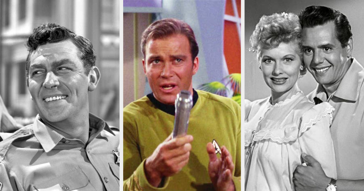 Andy Griffith smiles on set of &quot;The Andy Griffith Show&quot;, William Shatner stars in &quot;Star Trek,&quot; and Lucille Ball and Desi Arnaz pose for an &quot;I Love Lucy&quot; promotional photo