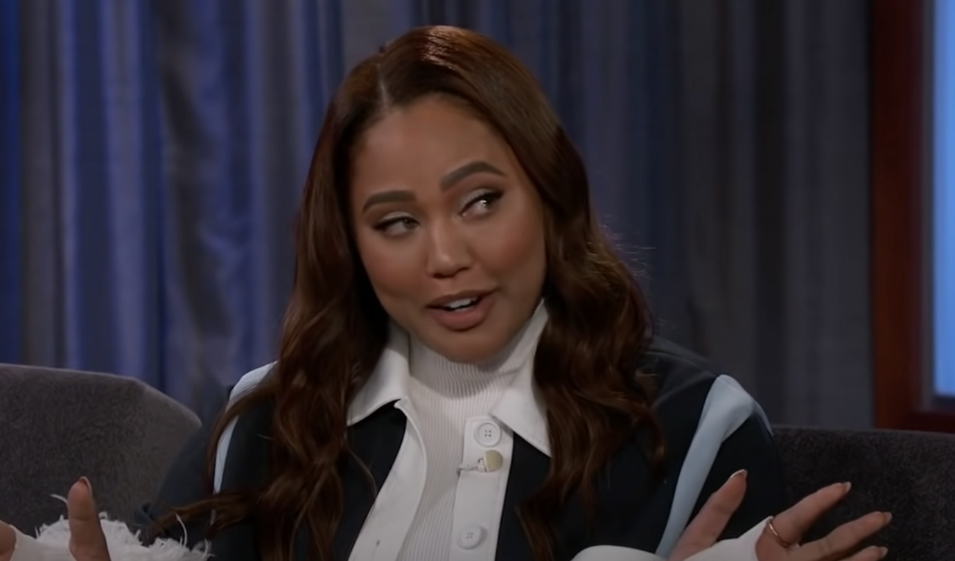 Ayesha Curry sits down for an interview on "Jimmy Kimmel Live"