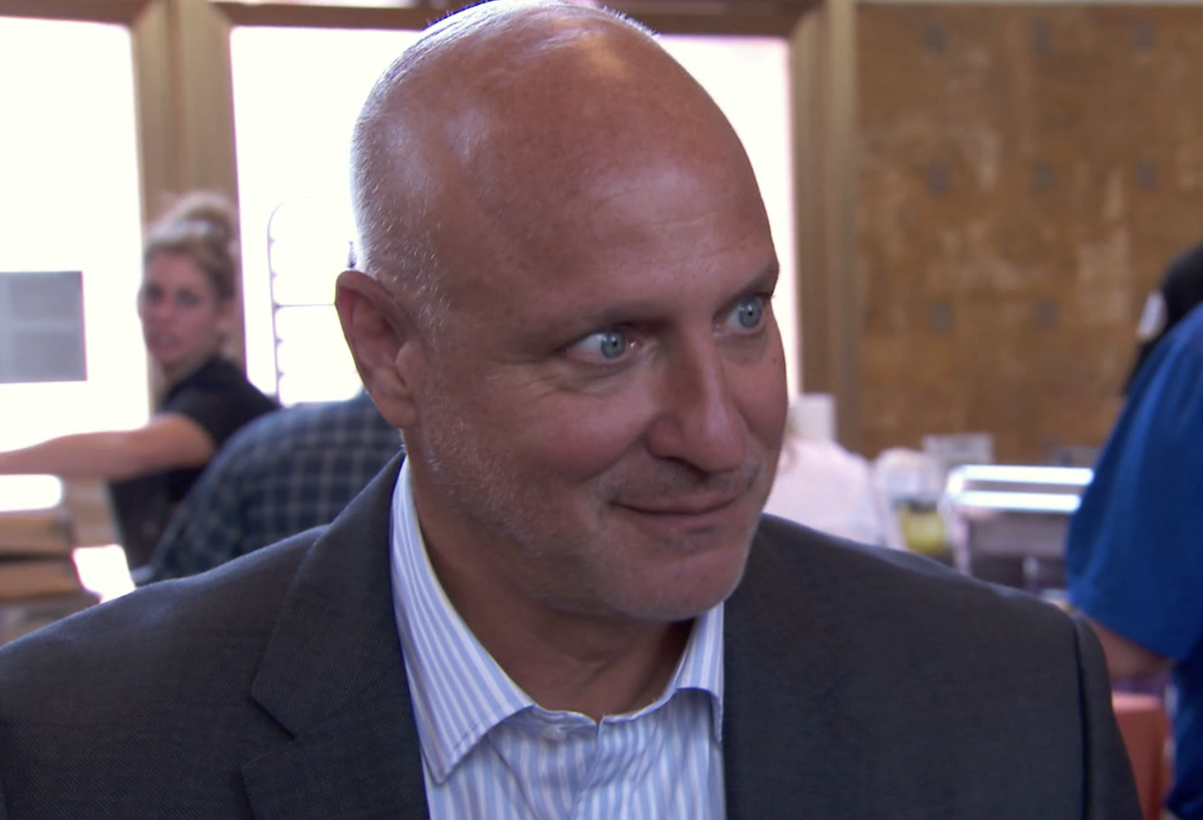 Tom Colicchio opening his eyes wide on "Top Chef"