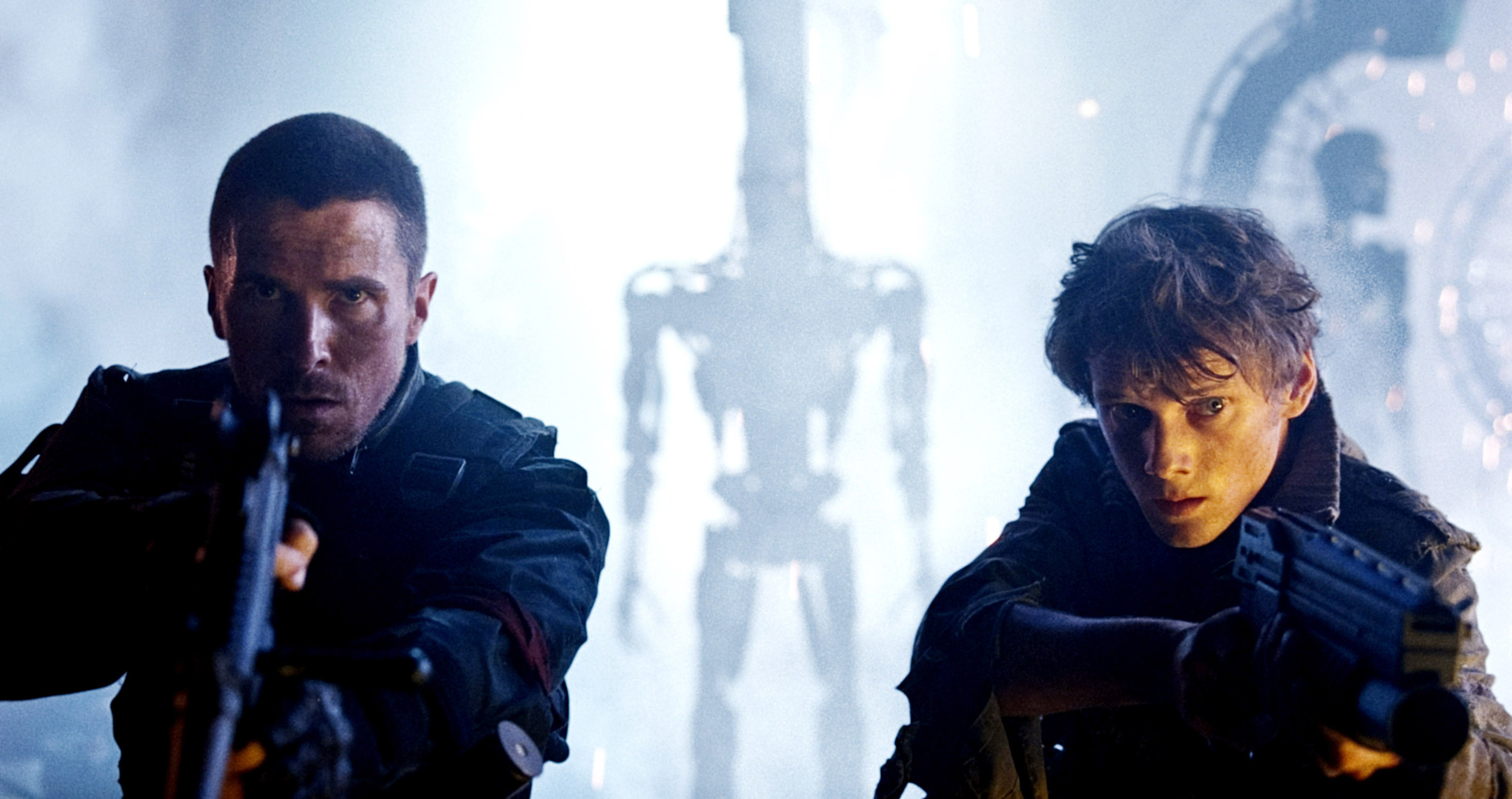 Christian Bale and Anton Yelchin in &quot;Terminator: Salvation&quot;