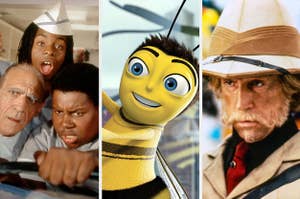 Good Burger side by side with Bee Movie side by side with Jumanji