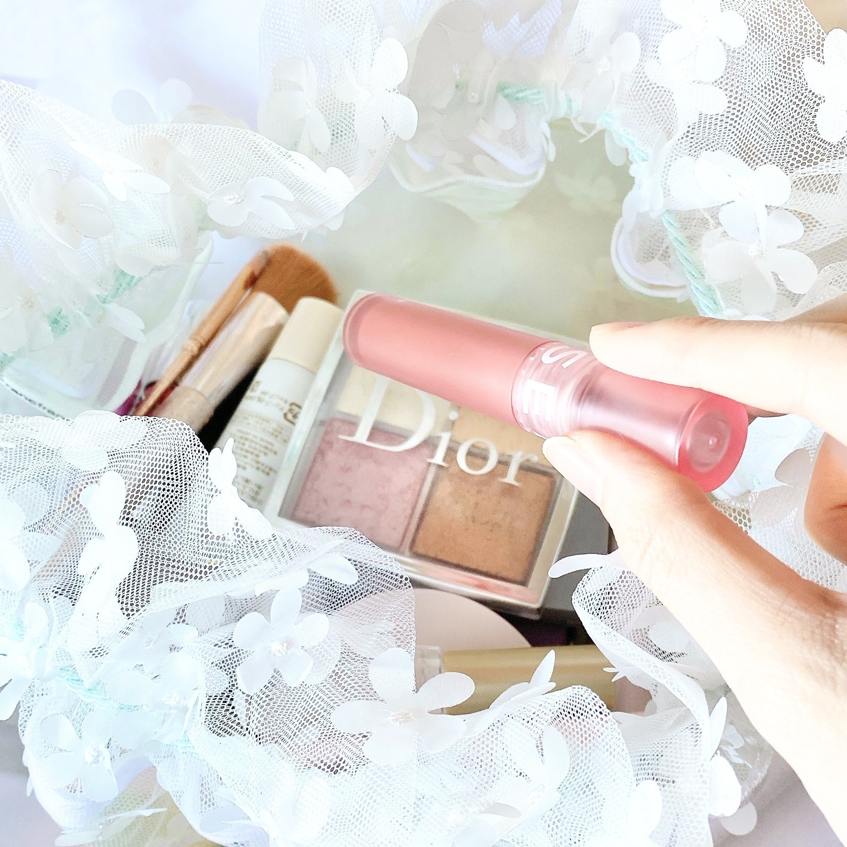 Francfranc(フランフラン)のおすすめのアイテム「チュール 巾着ポーチ ミント」