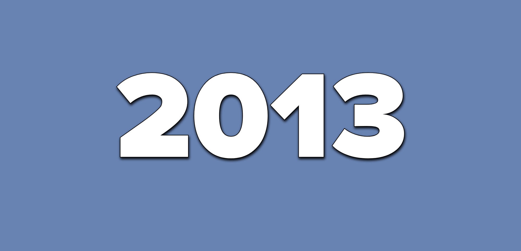 A blue background with text that says 2013