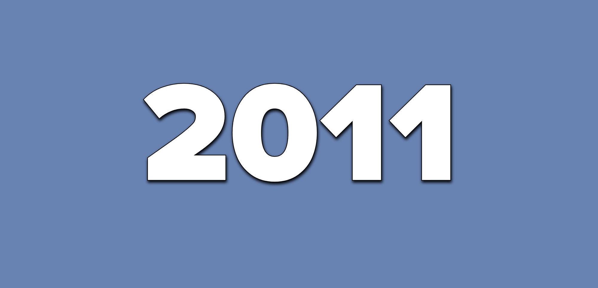 A blue background with text that says 2011