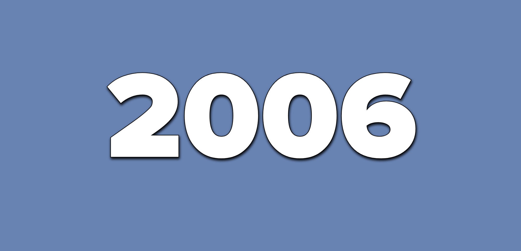 A blue background with text that says 2006