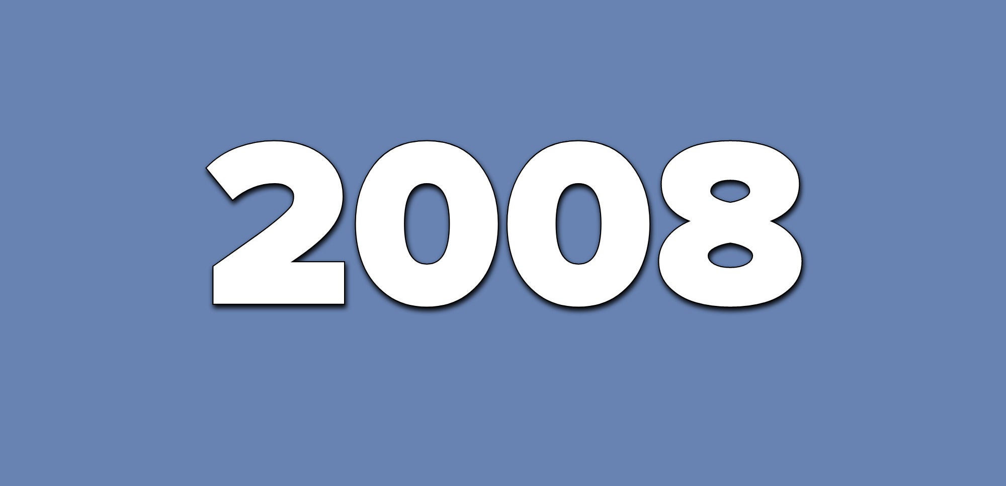 A blue background with text that says 2008