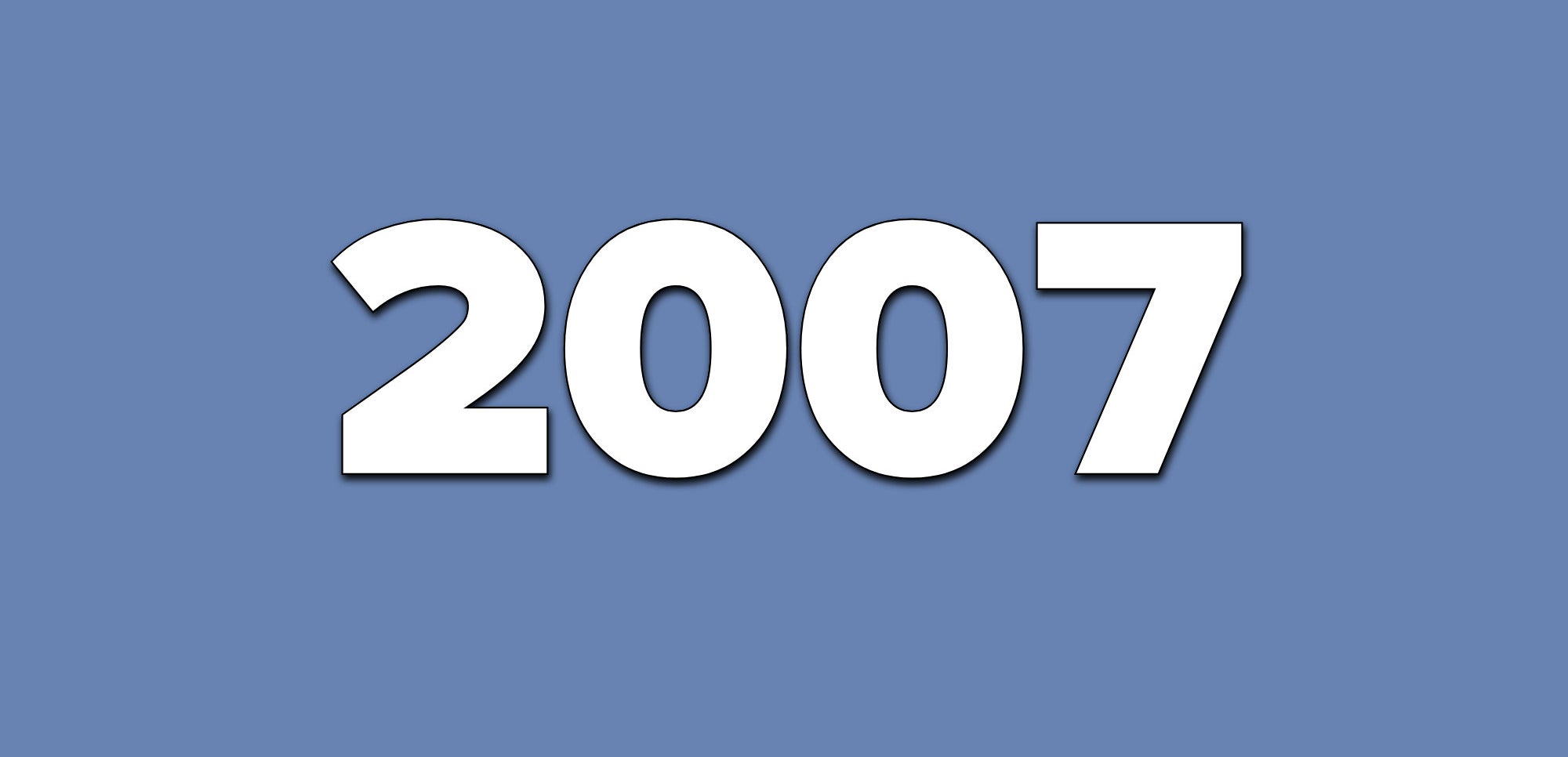 A blue background with text that says 2007
