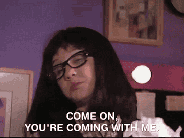 Gif of Amanda Bynes in &quot;The Amanda Show&quot; saying, &quot;Come one, you&#x27;re coming with me: