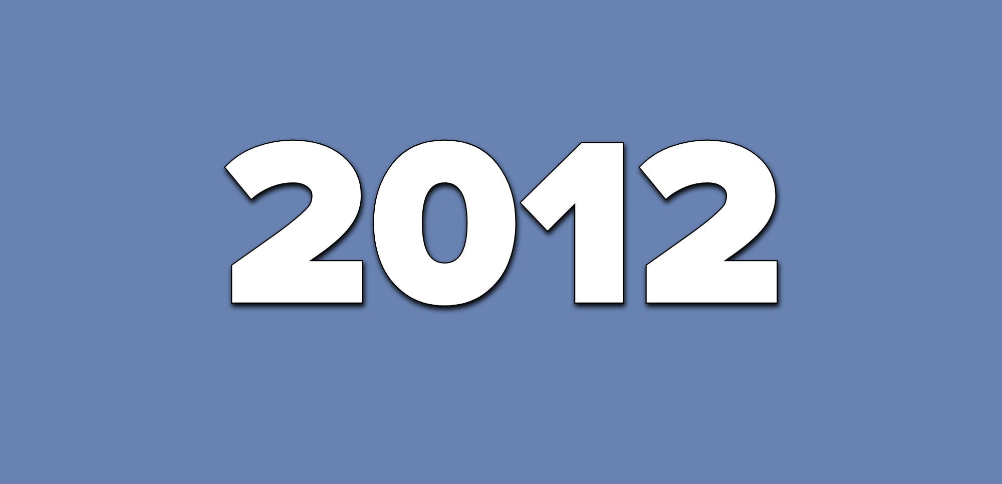 A blue background with text that says 2012