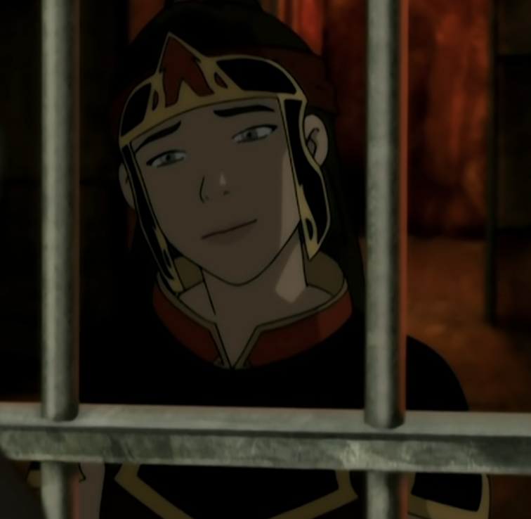 Ming smiles at Iroh from outside his prison cell