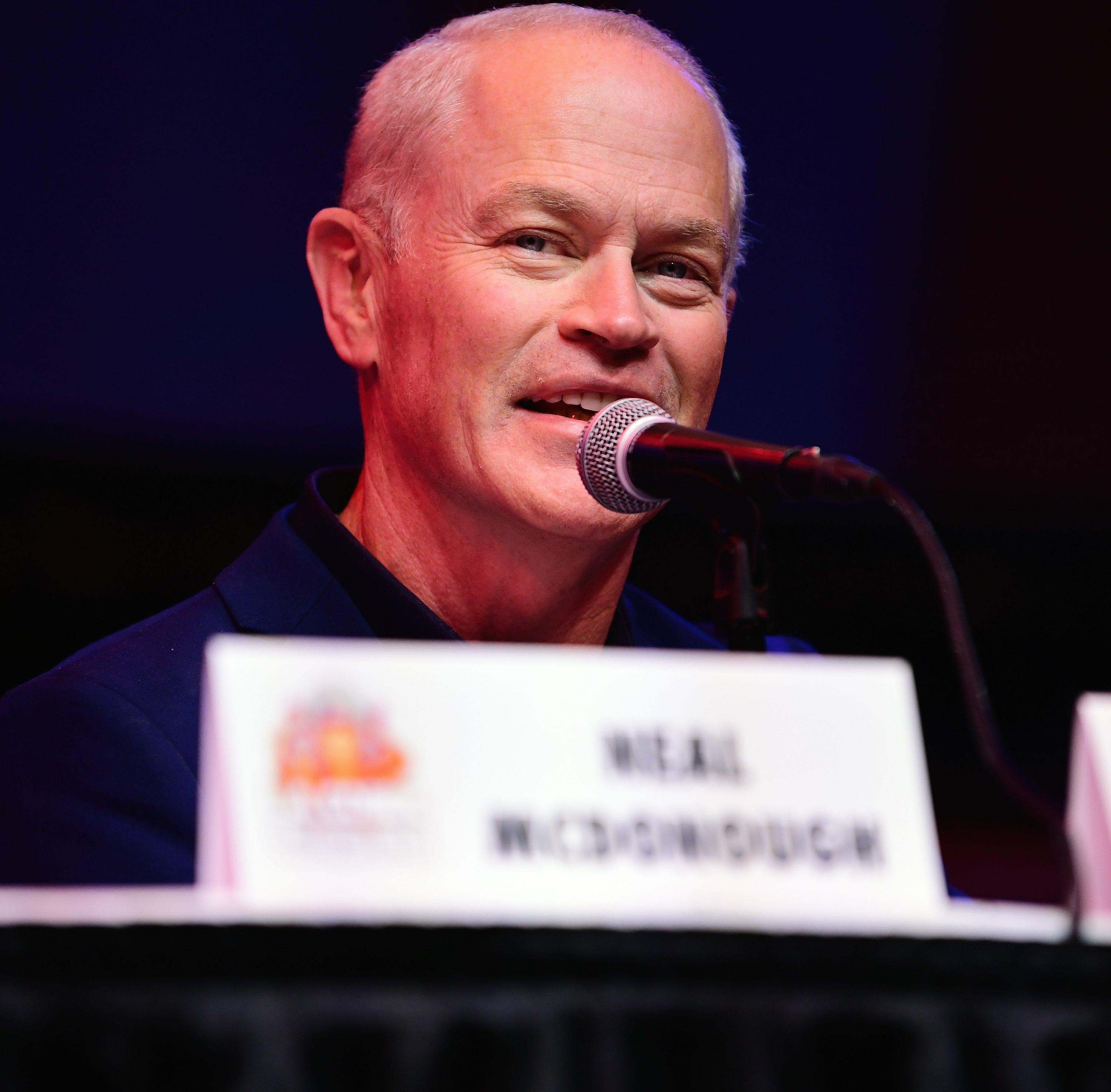 Neal McDonough on an &quot;Arrow&quot; panel at Comic Con in late 2021
