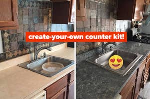 reviewer's counter made over with create-your-own counter kit