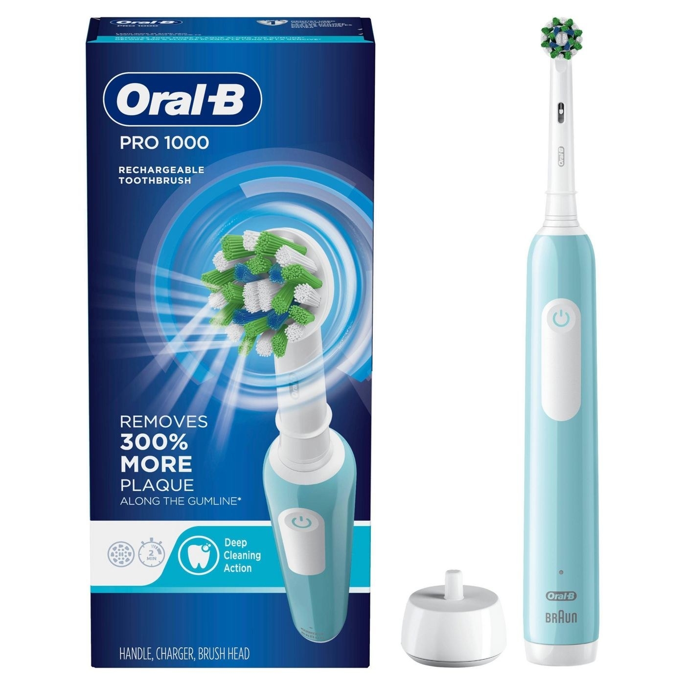 The electric toothbrush in white