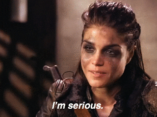 Marie Avgeropoulos as Octavia saying &quot;I&#x27;m serious&quot; in &quot;The 100&quot;