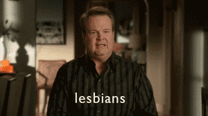 Cameron on Modern Family saying, &quot;lesbians&quot;